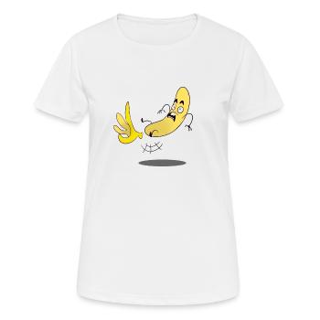 Banane / banane - glissé - T-shirt respirant Femme - blanc - Devant - AI Model Female 172 dark (172cm)