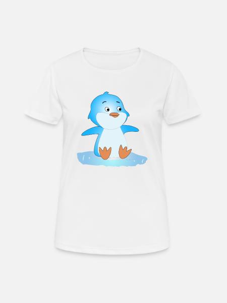 Penguin - Frauen T-Shirt atmungsaktiv - Weiß