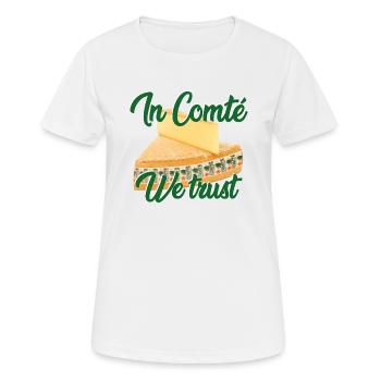 In Comté we trust - Women's Breathable T-Shirt - white - Front - AI Model Female 172 dark (172cm)