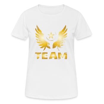 Sieger Winner Erster Geschenk Trophäe Sport Team - Frauen T-Shirt atmungsaktiv - Weiß - Vorne - AI Model Female 172 dark (172cm)