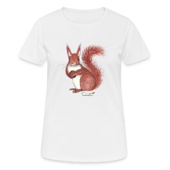 Eichhörnchen - Frauen T-Shirt atmungsaktiv - Weiß - Vorne - AI Model Female 172 dark (172cm)