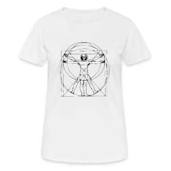Vitruvian Man | Vitruvian Man | Leonardo - Women's Breathable T-Shirt - white - Front - AI Model Female 172 dark (172cm)