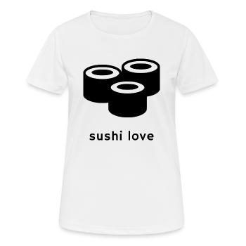 Sushi - Frauen T-Shirt atmungsaktiv - Weiß - Vorne - AI Model Female 172 dark (172cm)