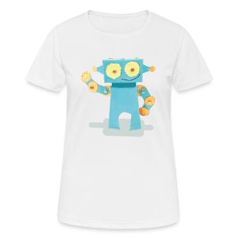 Rotot - Frauen T-Shirt atmungsaktiv - Weiß - Vorne - AI Model Female 172 dark (172cm)