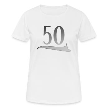 50 anniversaire design transparent - T-shirt respirant Femme - blanc - Devant - AI Model Female 172 dark (172cm)