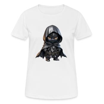 Kleiner leder Ninja - PNG Logo Sticker - Frauen T-Shirt atmungsaktiv - Weiß - Vorne - AI Model Female 172 dark (172cm)