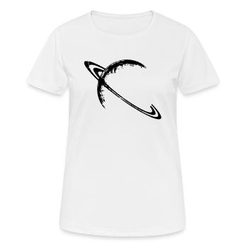 Saturne et ses anneaux - T-shirt respirant Femme - blanc - Devant - AI Model Female 172 dark (172cm)