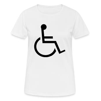 fauteuil roulant - T-shirt respirant Femme - blanc - Devant - AI Model Female 172 dark (172cm)
