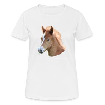 Pferd - Frauen T-Shirt atmungsaktiv - Weiß - Vorne - AI Model Female 172 dark (172cm)