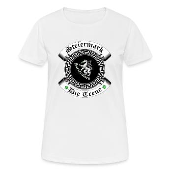Steiermark - Frauen T-Shirt atmungsaktiv - Weiß - Vorne - AI Model Female 172 dark (172cm)