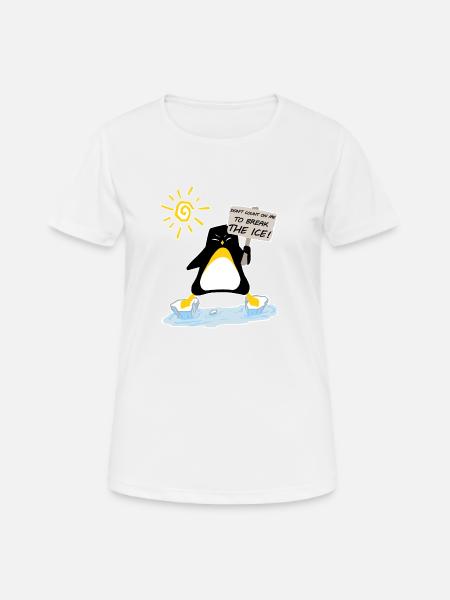 pingui BREAK ICE - Women's Breathable T-Shirt - white