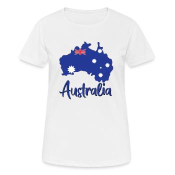 Australie - T-shirt respirant Femme - blanc - Devant - AI Model Female 172 dark (172cm)