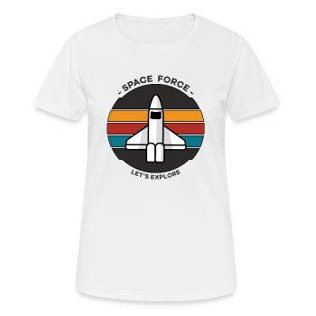 Space Force - Women's Breathable T-Shirt - white - Front - AI Model Female 172 dark (172cm)
