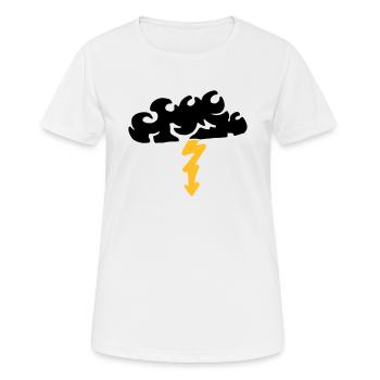 Lightning from a cloud / thunderstorm & lightning - Women's Breathable T-Shirt - white - Front - AI Model Female 172 dark (172cm)