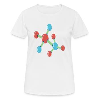 MOLÉCULE DE COULEUR - T-shirt respirant Femme - blanc - Devant - AI Model Female 172 dark (172cm)
