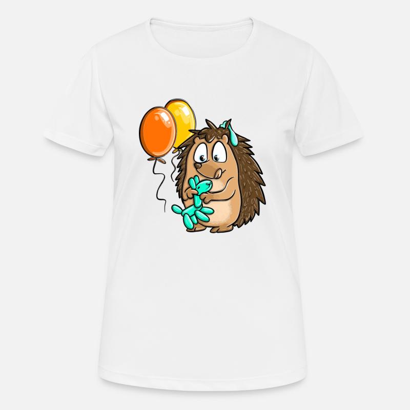 Déclaration de conception de ballons hérisson Paulchen Peng - T-shirt respirant Femme - blanc