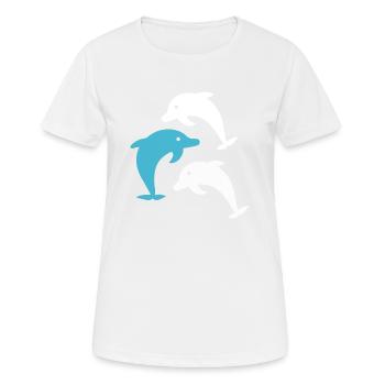 Dauphin dauphin - T-shirt respirant Femme - blanc - Devant - AI Model Female 172 dark (172cm)