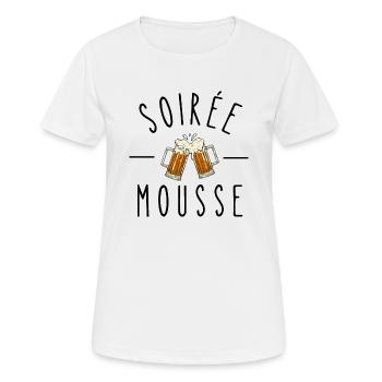 soirée mousse - T-shirt respirant Femme - blanc - Devant - AI Model Female 172 dark (172cm)