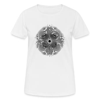 Chladni Oscillation - Point culminant pour les créateurs de tendances - T-shirt respirant Femme - blanc - Devant - AI Model Female 172 dark (172cm)