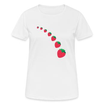 Strawberry Rainbow - Frauen T-Shirt atmungsaktiv - Weiß - Vorne - AI Model Female 172 dark (172cm)
