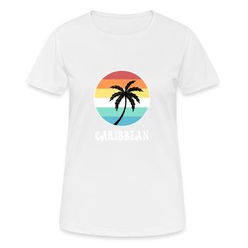 Caraïbes - T-shirt respirant Femme - blanc - Devant - AI Model Female 172 dark (172cm)