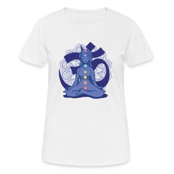 Yoga Meditation Chakra Heilung. - Frauen T-Shirt atmungsaktiv - Weiß - Vorne - AI Model Female 172 dark (172cm)