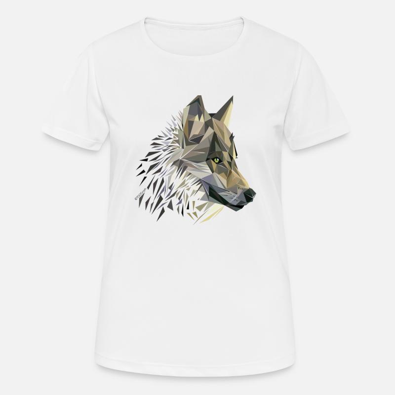 Wolf - Women's Breathable T-Shirt - white