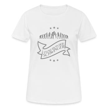 schwingen, schwinger evolution - Frauen T-Shirt atmungsaktiv - Weiß - Vorne - AI Model Female 172 dark (172cm)