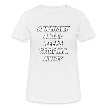 Corona Whisky, Corona, Whisky, whisky, Ecosse - T-shirt respirant Femme - blanc - Devant - AI Model Female 172 dark (172cm)