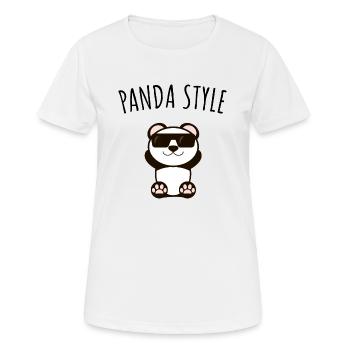 Panda style, style panda humour - T-shirt respirant Femme - blanc - Devant - AI Model Female 172 dark (172cm)