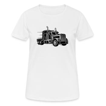 Camion / camion 03_schwarz - T-shirt respirant Femme - blanc - Devant - AI Model Female 172 dark (172cm)