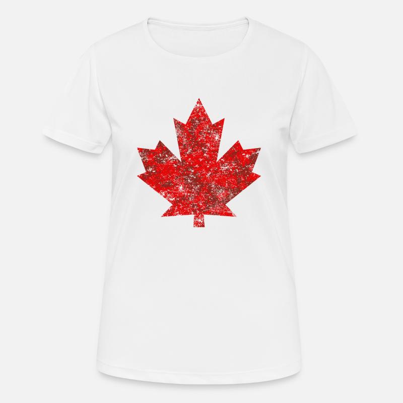 Canada Maple Leaf Ottawa Montreal Vancouver Quebec - Women's Breathable T-Shirt - white
