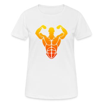 body building - Women's Breathable T-Shirt - white - Front - AI Model Female 172 dark (172cm)