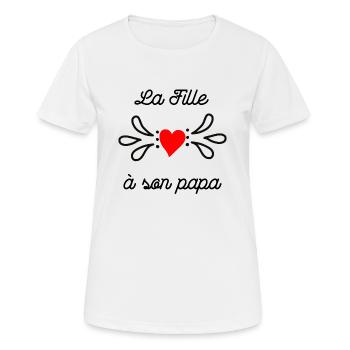 Das Mädchen mit ihrem Vater Vater Tochter Geschenkidee - Frauen T-Shirt atmungsaktiv - Weiß - Vorne - AI Model Female 172 dark (172cm)
