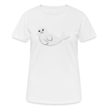 Phoque phoque - T-shirt respirant Femme - blanc - Devant - AI Model Female 172 dark (172cm)