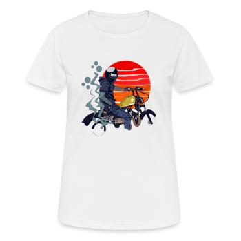 Moto - T-shirt respirant Femme - blanc - Devant - AI Model Female 172 dark (172cm)