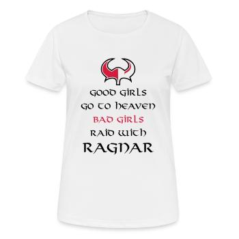 Bad Girls Raid With Ragnar - T-shirt respirant Femme - blanc - Devant - AI Model Female 172 dark (172cm)