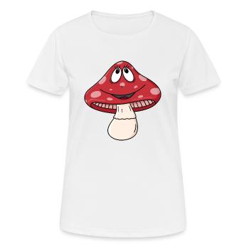 Lucky Mushroom / Fly agaric / Mushroom - Women's Breathable T-Shirt - white - Front - AI Model Female 172 dark (172cm)