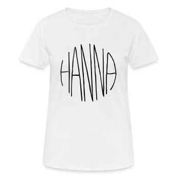 Hanna Geschenk - Frauen T-Shirt atmungsaktiv - Weiß - Vorne - AI Model Female 172 dark (172cm)