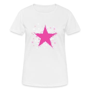 Stern Magenta Rosa 2020 - Frauen T-Shirt atmungsaktiv - Weiß - Vorne - AI Model Female 172 dark (172cm)