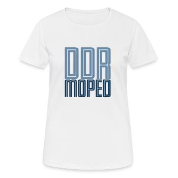 DDR Moped - Frauen T-Shirt atmungsaktiv - Weiß - Vorne - AI Model Female 172 dark (172cm)