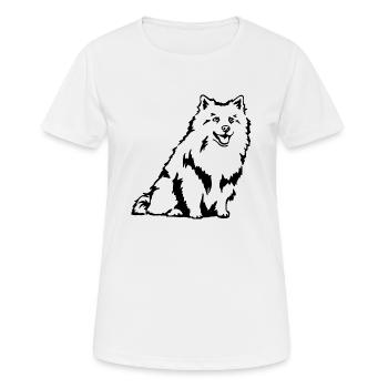Deutscher Spitz - Frauen T-Shirt atmungsaktiv - Weiß - Vorne - AI Model Female 172 dark (172cm)