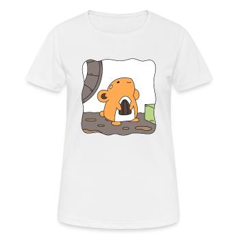 Autocollant - T-shirt respirant Femme - blanc - Devant - AI Model Female 172 dark (172cm)