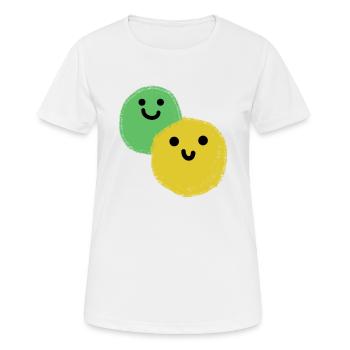 Zwei Bälle - Frauen T-Shirt atmungsaktiv - Weiß - Vorne - AI Model Female 172 dark (172cm)
