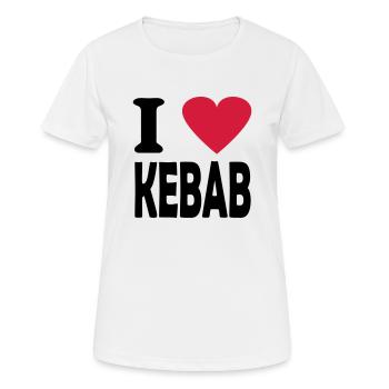kebab - Frauen T-Shirt atmungsaktiv - Weiß - Vorne - AI Model Female 172 dark (172cm)