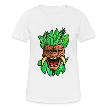 Inka-Maske - Frauen T-Shirt atmungsaktiv - Weiß - Vorne - AI Model Female 172 dark (172cm)