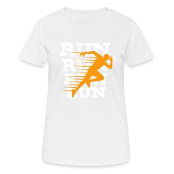 Run - T-shirt respirant Femme - blanc - Devant - AI Model Female 172 dark (172cm)
