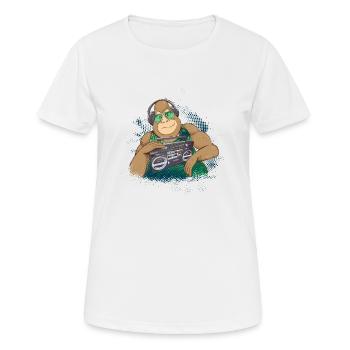 Gorilla Jungle Hiphop - Frauen T-Shirt atmungsaktiv - Weiß - Vorne - AI Model Female 172 dark (172cm)