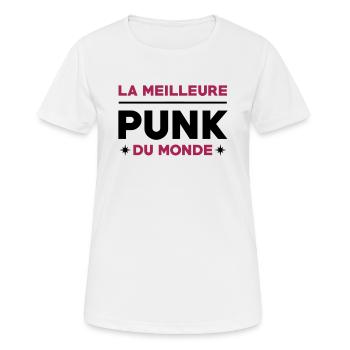 Punk / Rock / Musique / Musicien / Anarchiste - T-shirt respirant Femme - blanc - Devant - AI Model Female 172 dark (172cm)