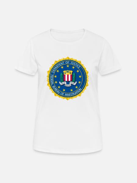 FBI-Siegel - Frauen T-Shirt atmungsaktiv - Weiß